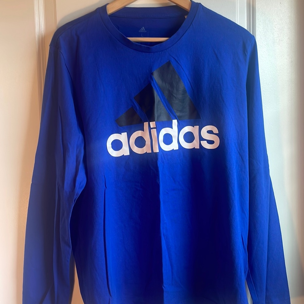 Blue adidas long sleeve shirt